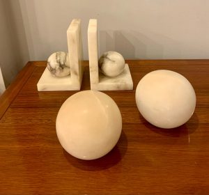 Alabaster Bookends from the 1950s