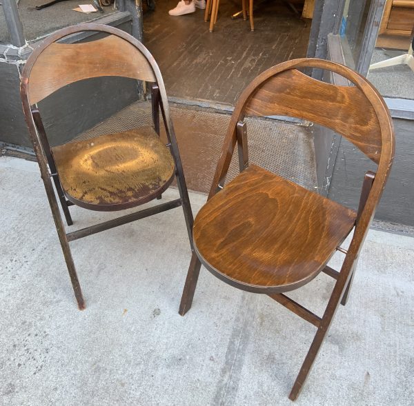 Pair of Bauhaus Thonet B 751 Folding Chairs