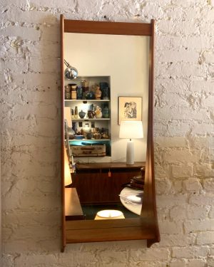 Teak Wall Mirror & Shelf by Jansen Spejle
