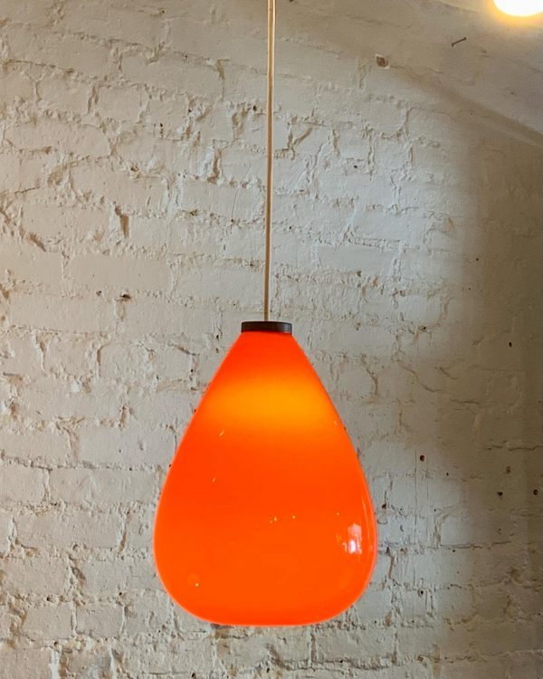 Orange Murano Glass Pendant Lamp
