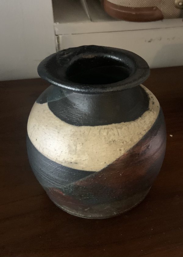 Raku Pottery Vase by D. J. Pritchard
