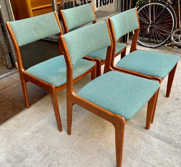Set of Four Teak Side Chairs from Denmark