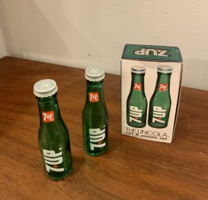 New Old Stock 7-UP Salt & Pepper Shakers