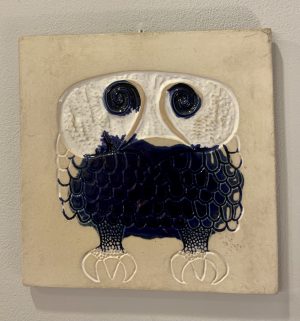 Ceramic Owl Trivet by David Gil for Bennington Pottery