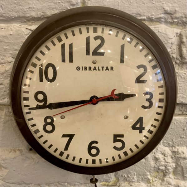 Small 1950s School Clock by Gibraltar