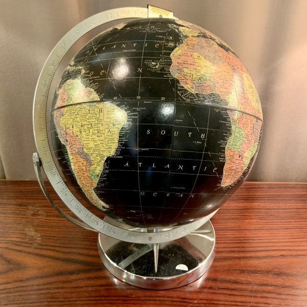 Black World Globe from the late 1960s