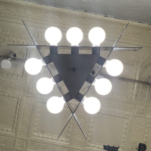 Robert Sonneman Triangular Aluminum Pendant Lamp