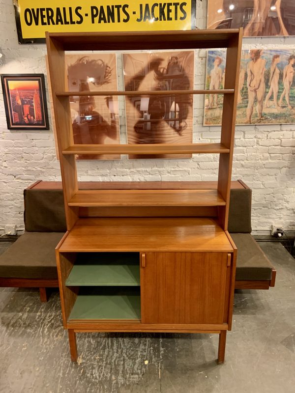 Two Door Teak Cabinets with Bookcase Tops from Sweden