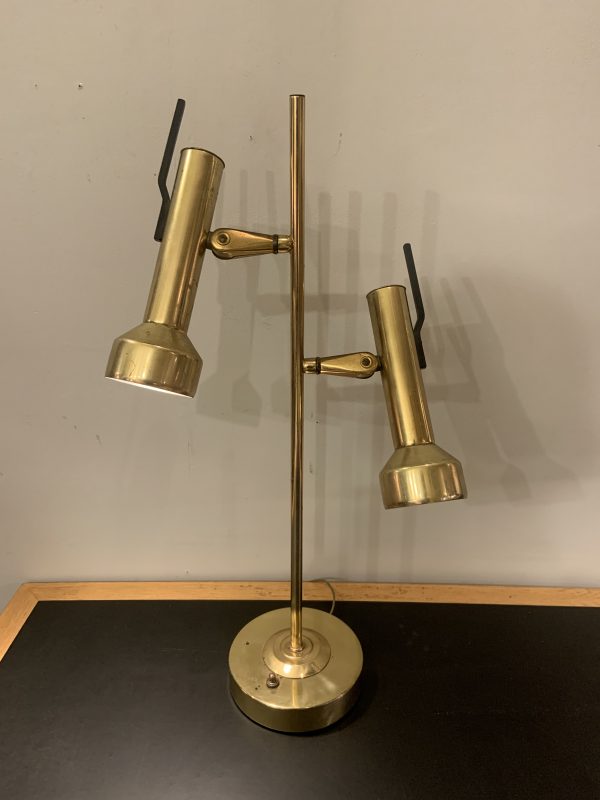 Two Headed Brass Task Lamp from the 1960s