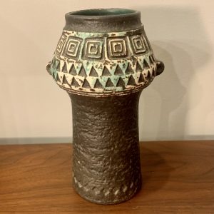 Ceramic Vase with Impressed Design by Scheurich, W. Germany