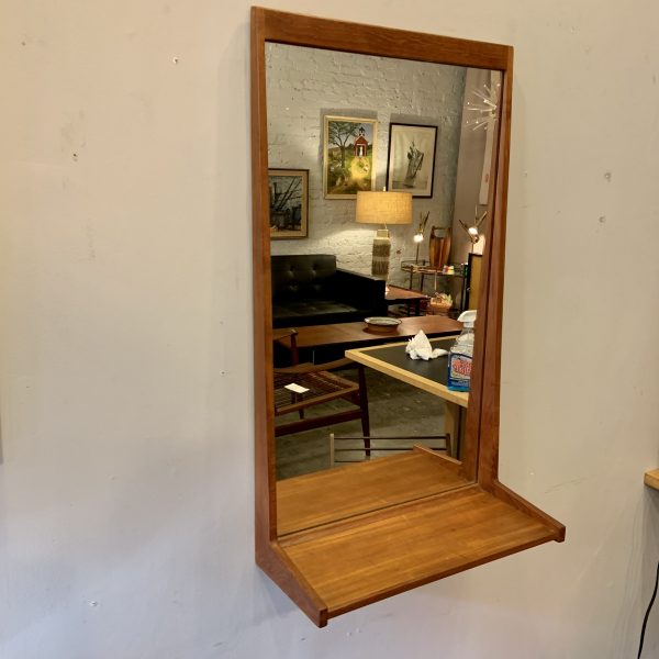 Aksel Kjersgaard Tapered Teak Mirror with Shelf