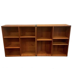 Pair of Modular Square Teak Bookcases by Peter Hvidt