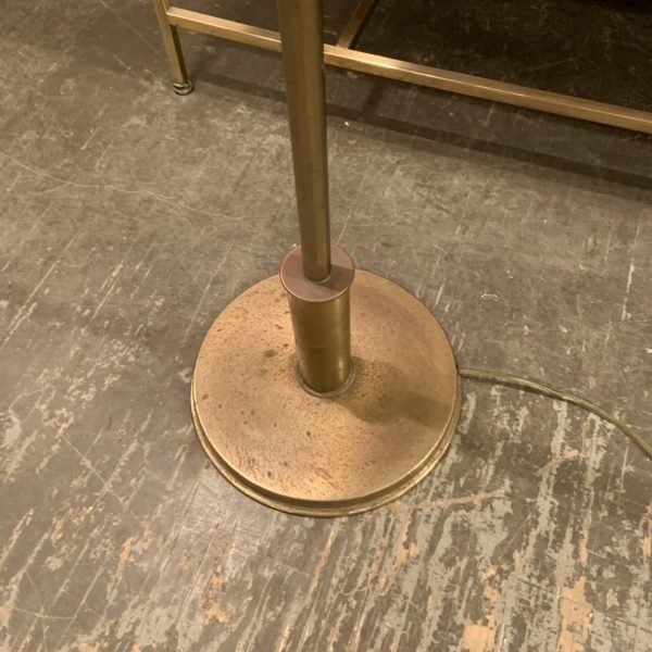 Patinated Brass Pharmacy Lamp with Perforated Cylinder Head
