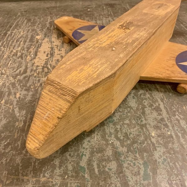 Large Vintage Plywood Toy Airplane by Childcraft