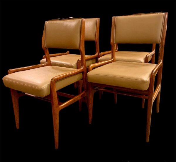 Gio Ponti Rare Set of Four Model 676 Dining Chairs