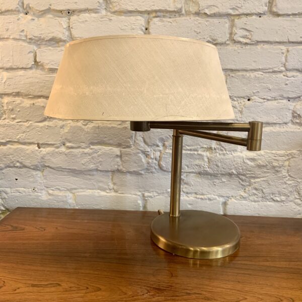 Brass Swing Arm Table Lamp by Nessen