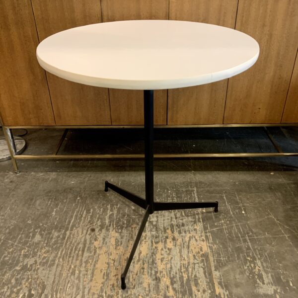 Three Legged Iron Base Cafe Table from the 1950s