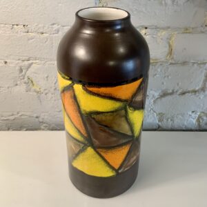 Large Aldo Londi Vase with Mosaic Glaze Decor