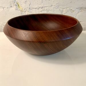 Hand Carved Teak Bowl by S & K Holboll, Denmark
