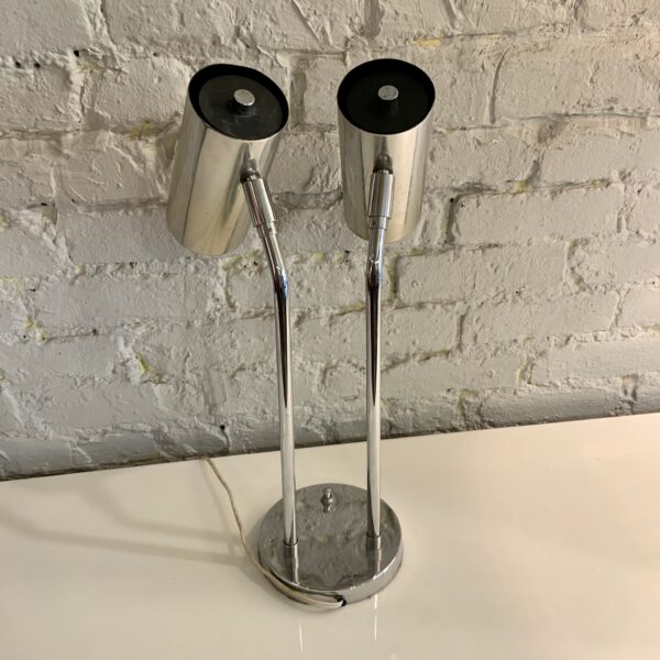 Koch & Łowy Two Headed Aluminum & Chrome Task Lamp