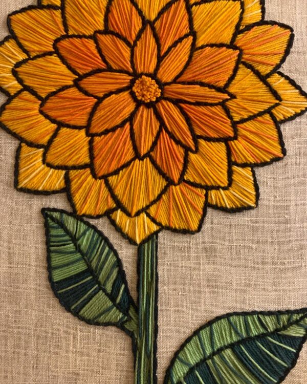 Large 1970s Embroidered Wall Hanging