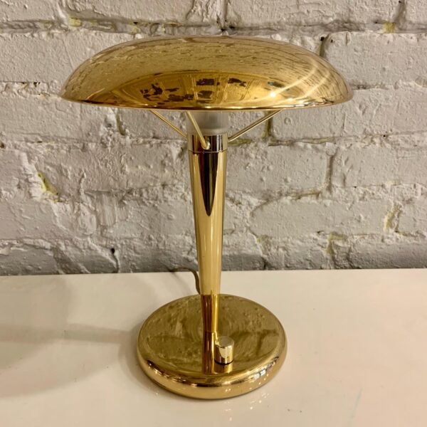 Holtkoetter Brass and Glass Table Lamp from the 1980s