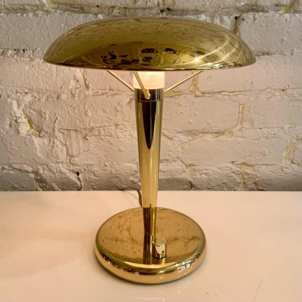 Holtkoetter Brass and Glass Table Lamp from the 1980s