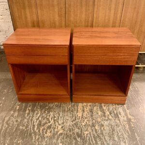 Pair of Teak Two Drawer Night Stands by Arne Wahl Iverson