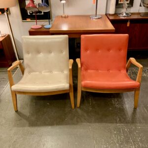 Pair of Milo Baughman Scoop Lounge Chairs by James Inc.