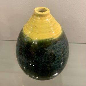 Small Studio Pottery Vase with Tapered Top
