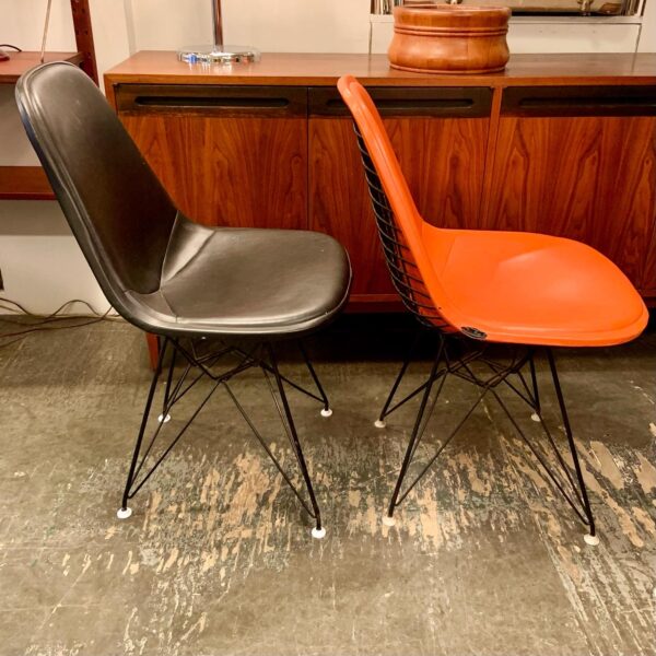 Eames DKR Chairs on Eiffel Tower Bases with Original Covers
