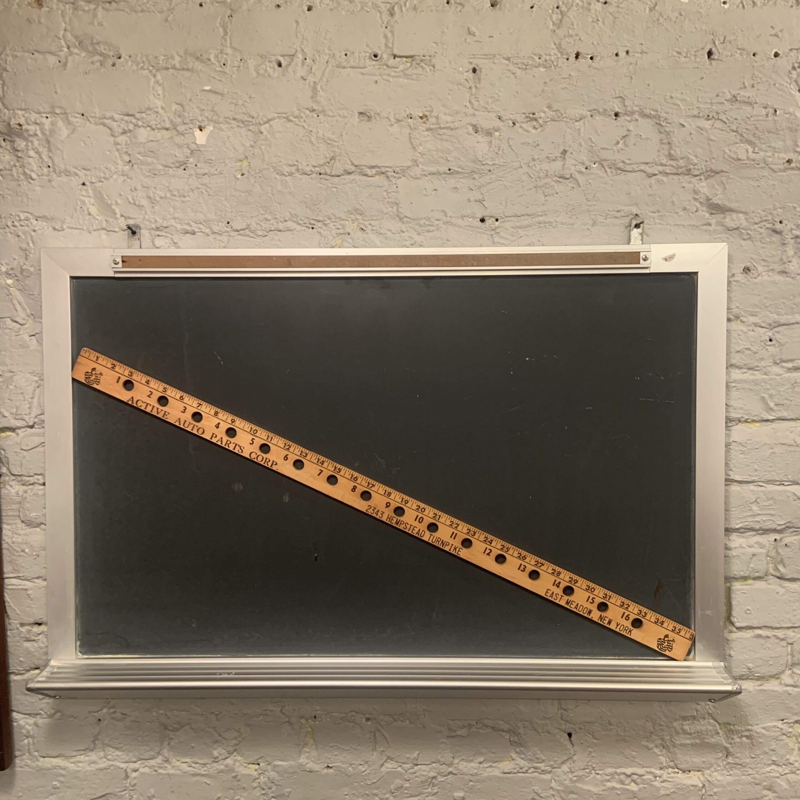 Small Machine Age Aluminum & Slate Blackboard