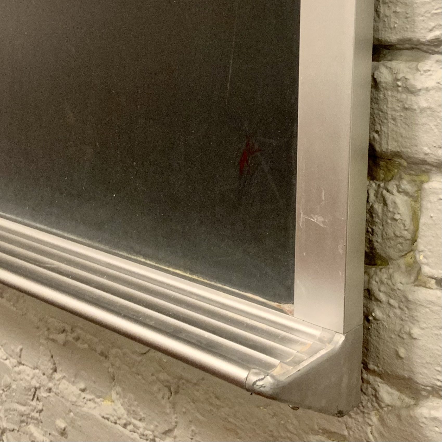 Small Machine Age Aluminum & Slate Blackboard