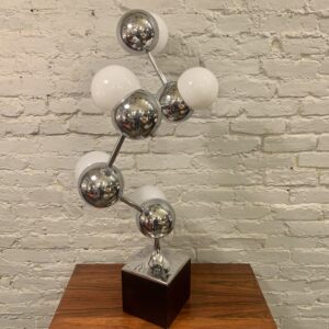 Robert Sonneman Chrome Molecule Table Lamp