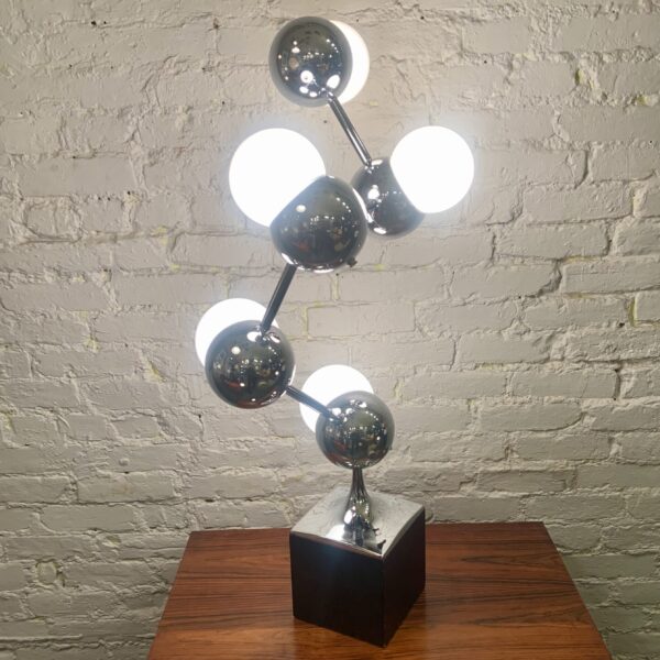 Robert Sonneman Chrome Molecule Table Lamp
