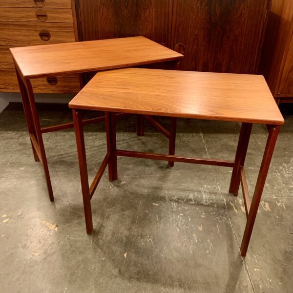 Solid Teak Nesting Tables by Peter Hvidt & Orla Molgaard Nielsen