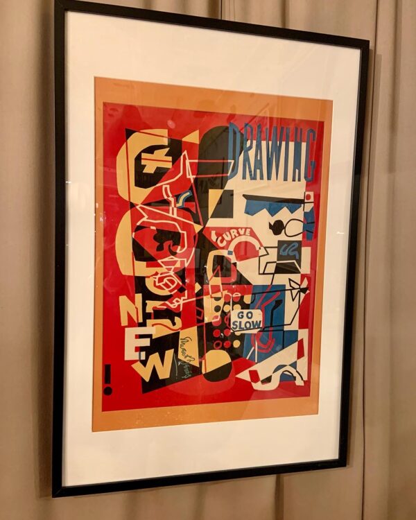 Framed Stuart Davis Pop Art Print "Combination Concrete #2"