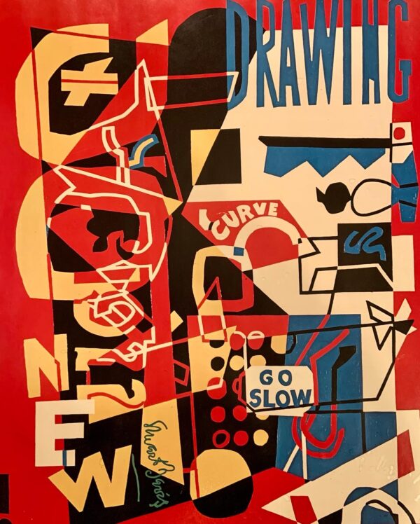 Framed Stuart Davis Pop Art Print "Combination Concrete #2"