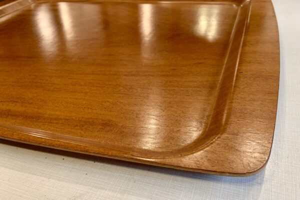 Swedish-made, MCM Bent Teak Wood Tray for Cunard Lines ca 1960s