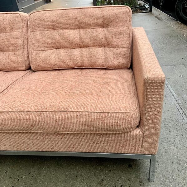 Florence Knoll Settee with Chromed Base