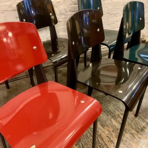 Jean Prouve Set of 6 Standard Chairs by Vitra