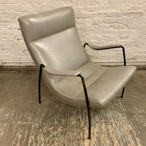 Milo Baughman Square Steel Scoop Chair
