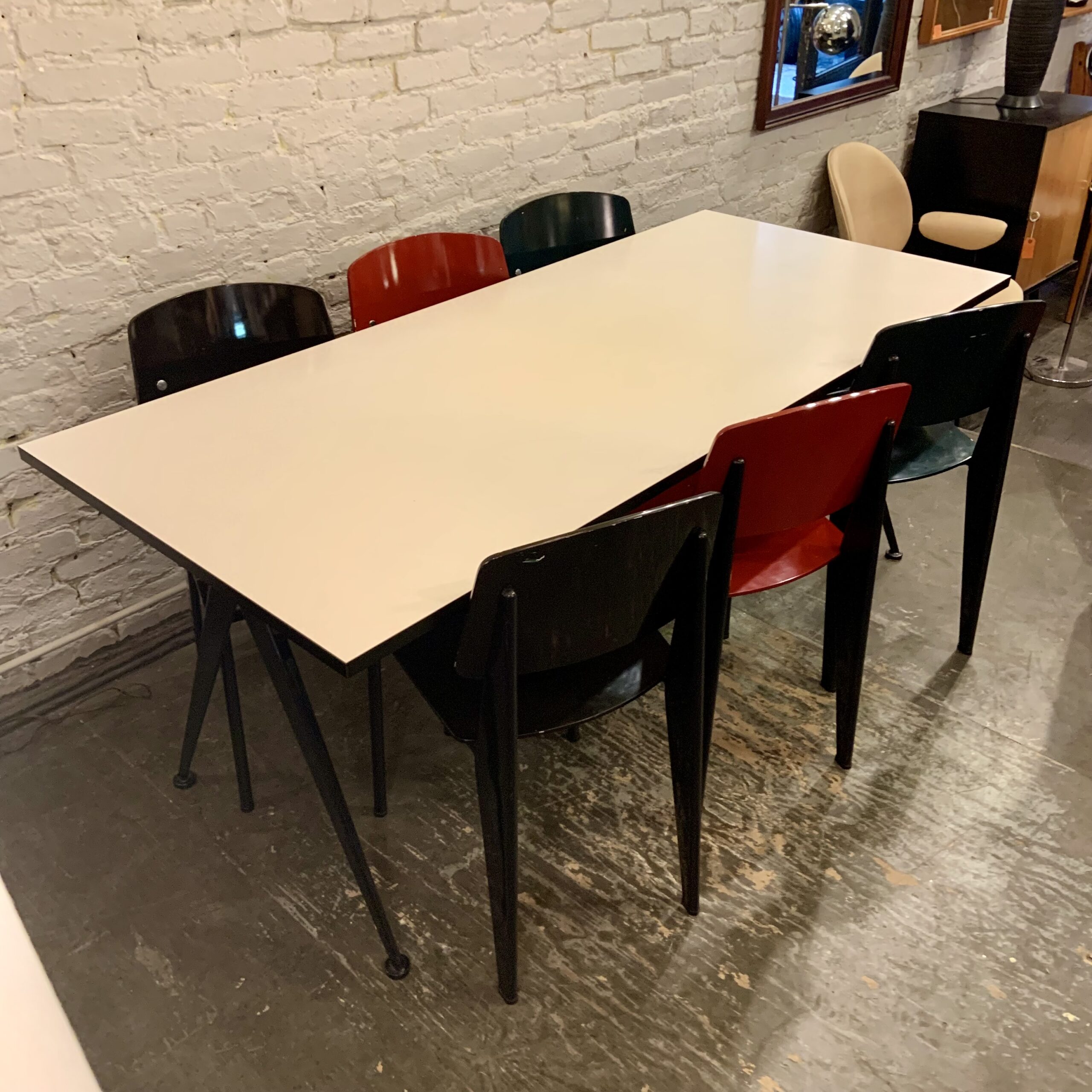 Jean Prouve Set of 6 Standard Chairs by Vitra