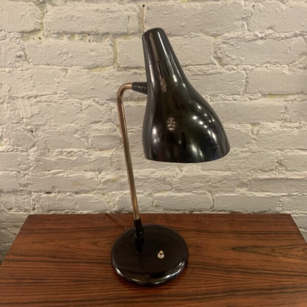 Gerald Thurston for Lightolier Adjustable Taupe Desk Lamp, 1950's