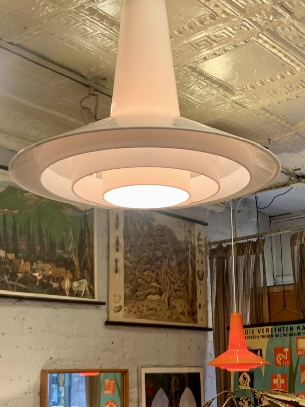 Orange Pendant Lamp by Bent Karlby for A. Schroder Kemi