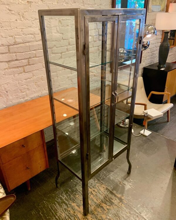 Metal & Glass Medical Industrial Style Cabinet by Dulton