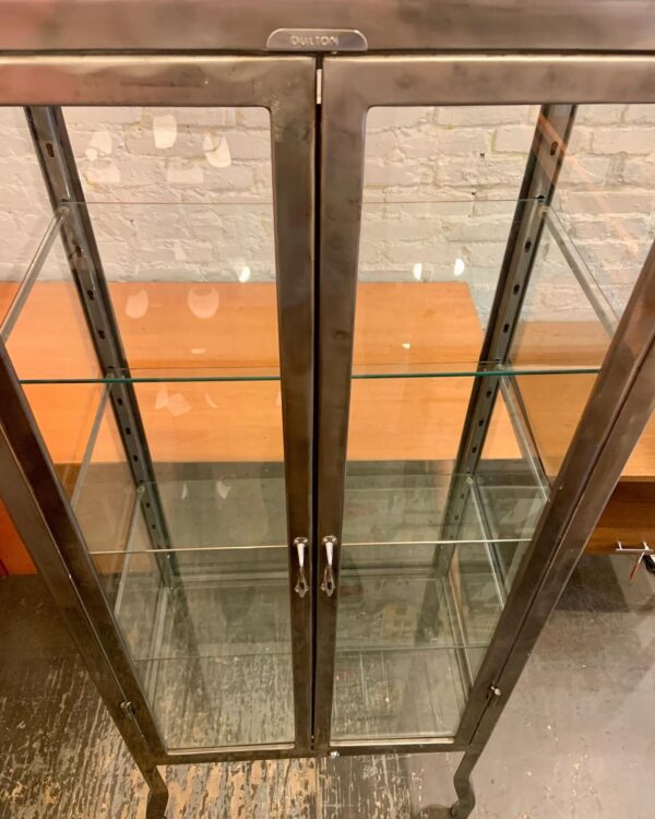 Metal & Glass Medical Industrial Style Cabinet by Dulton