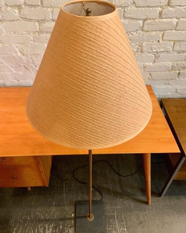 Copper & Slate Floor Lamp from the 1980s by LRO
