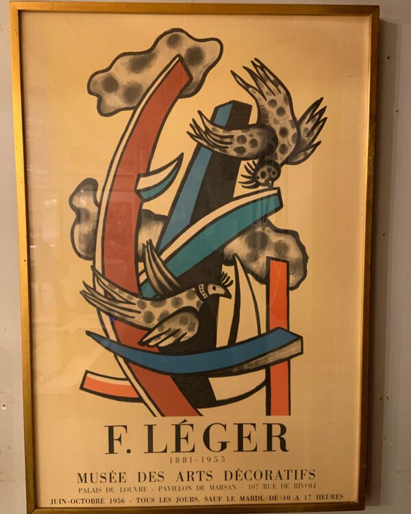 Framed Fernand Léger Musée des Arts Decoratifs Lithographic Poster, 1956