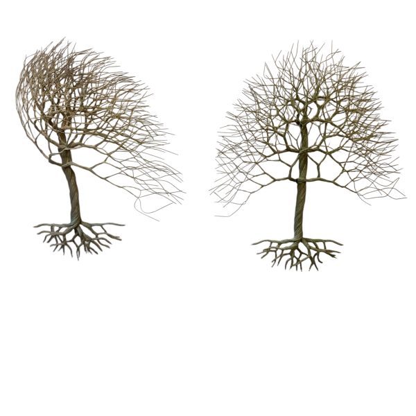 Woven Copper Wire Tree Wall Sculptures
